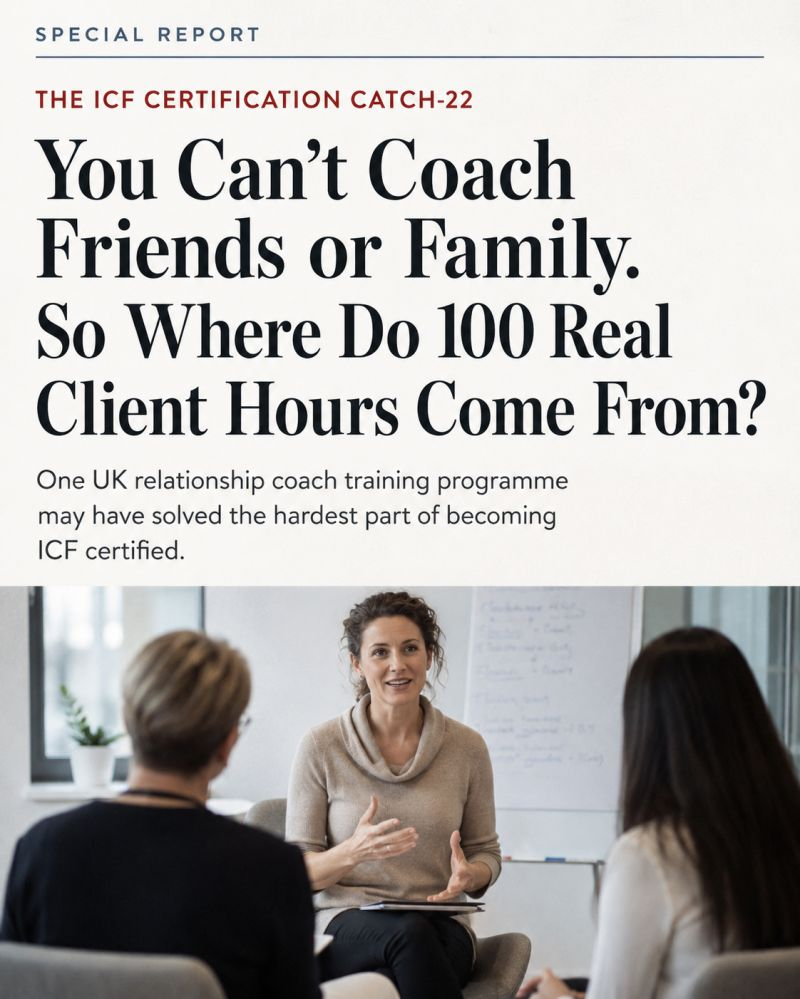 Tabloid-style advertorial ad about the founder's story