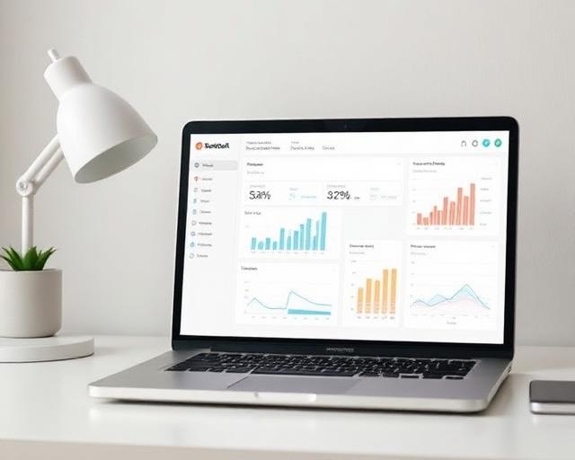 Clean dashboard on a tidy desk