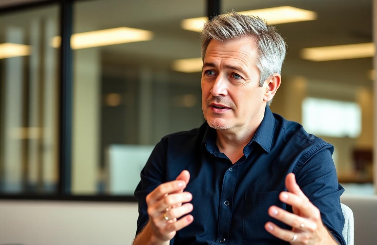 Expert consultant in conversation, the kind of footage that powers Thought Leader Ads in the founder's own voice Expert consultant in conversation, the kind of footage that powers Thought Leader Ads in the founder's own voice