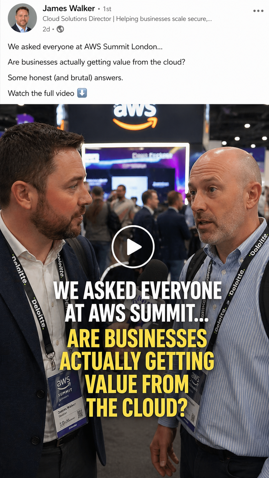 Trade show vox pop video asking a buyer-focused question