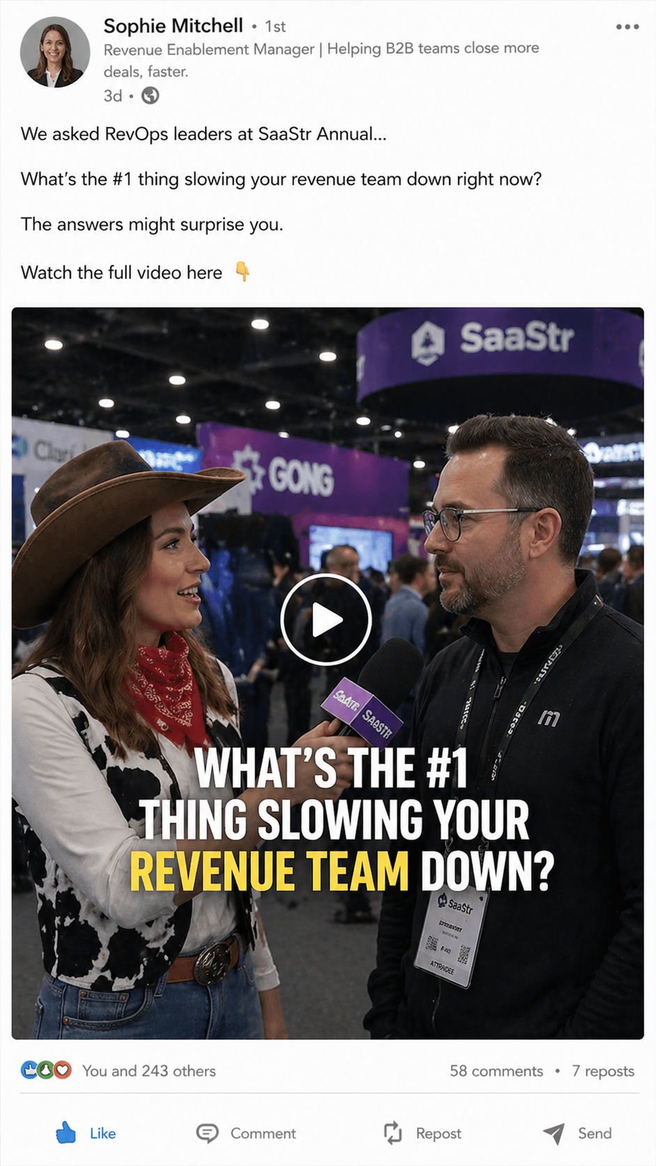 B2B conference vox pop asking RevOps leaders about their main constraint